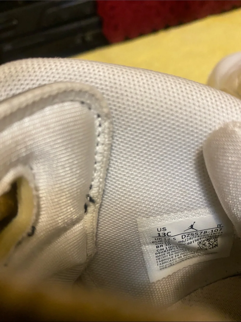 Nike Kids White High-Top Sneakers with Gray Tongue Accents